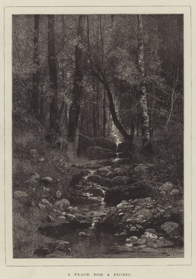 Un lugar para un picnic de Charles Auguste Loye